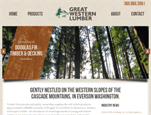 Tablet Screenshot of greatwesternlumber.net